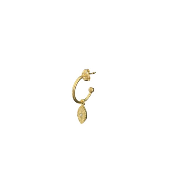 Sallantılı Oval Taşlı Küpe