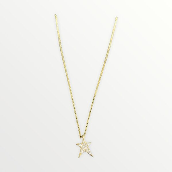 Taşlı Kutup Yıldızı Minimal Kolye